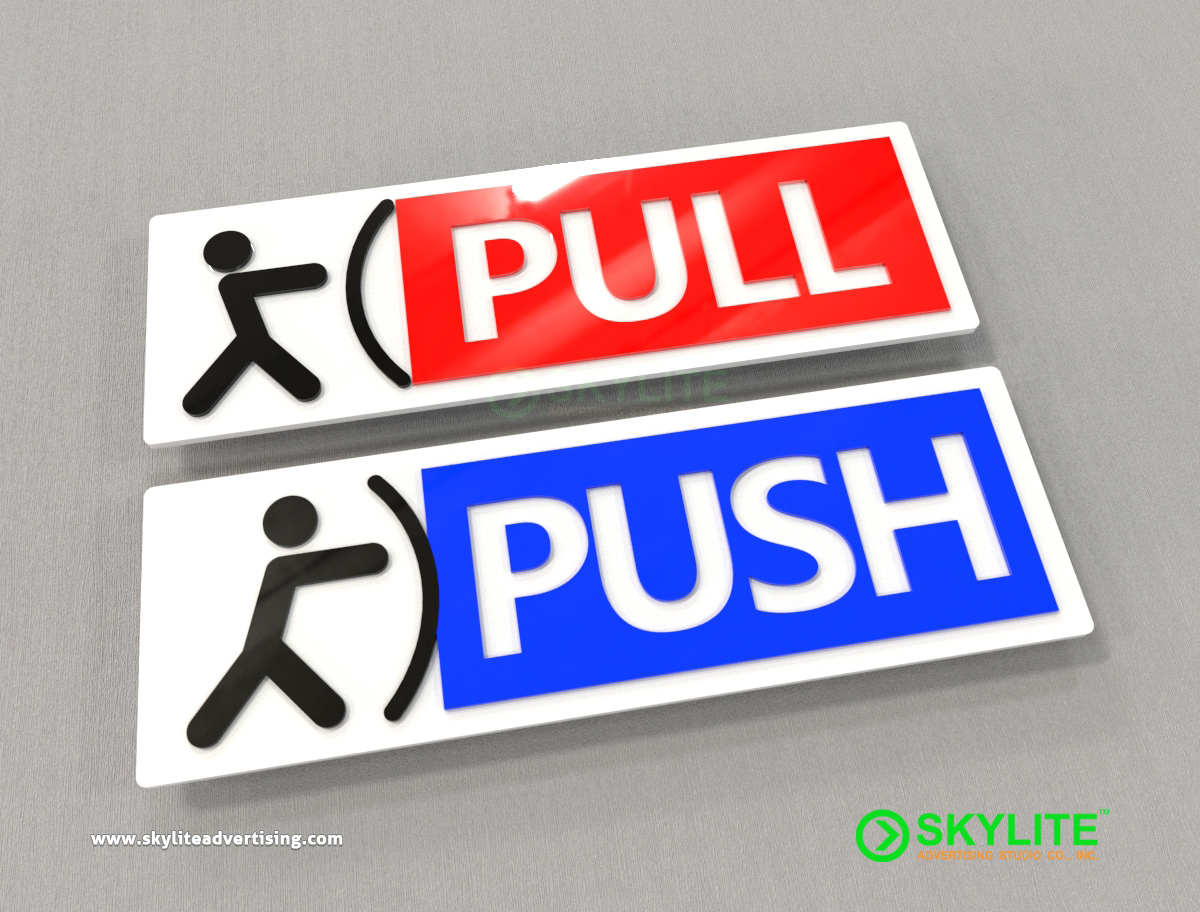 Door Sign Maker Philippines - Acrylic Push Pull Sign Design Two signage image
