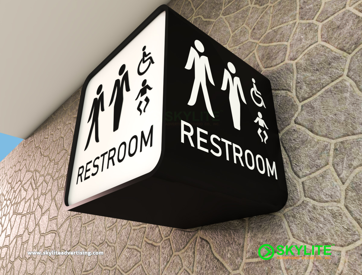 Door Sign Maker Philippines - Bathroom Sign Wall Mounted Cube Acrylic signage image