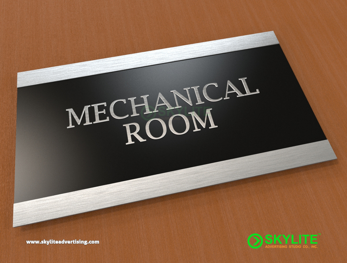 Door Sign Maker Philippines - Engraved Metal Mechanical Room Sign signage image