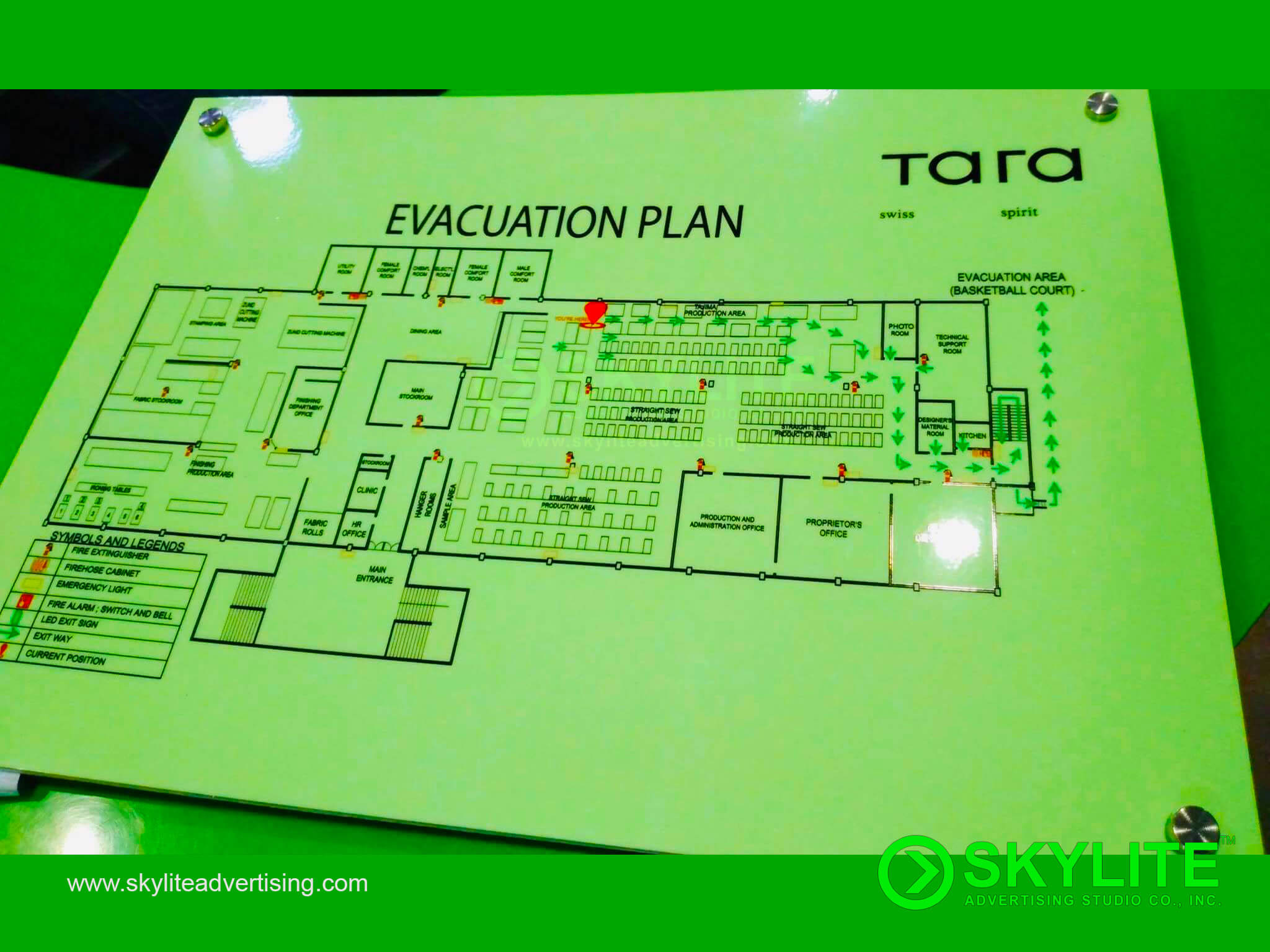 Luminous Sticker Printing Philippines - Tara Evacuation Plan Sign Baguio City 1 signage image
