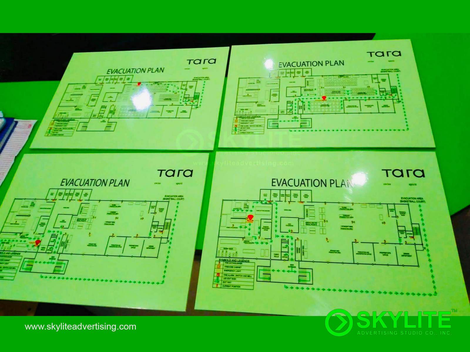 Luminous Sticker Printing Philippines - Tara Evacuation Plan Sign Baguio City 2 signage image