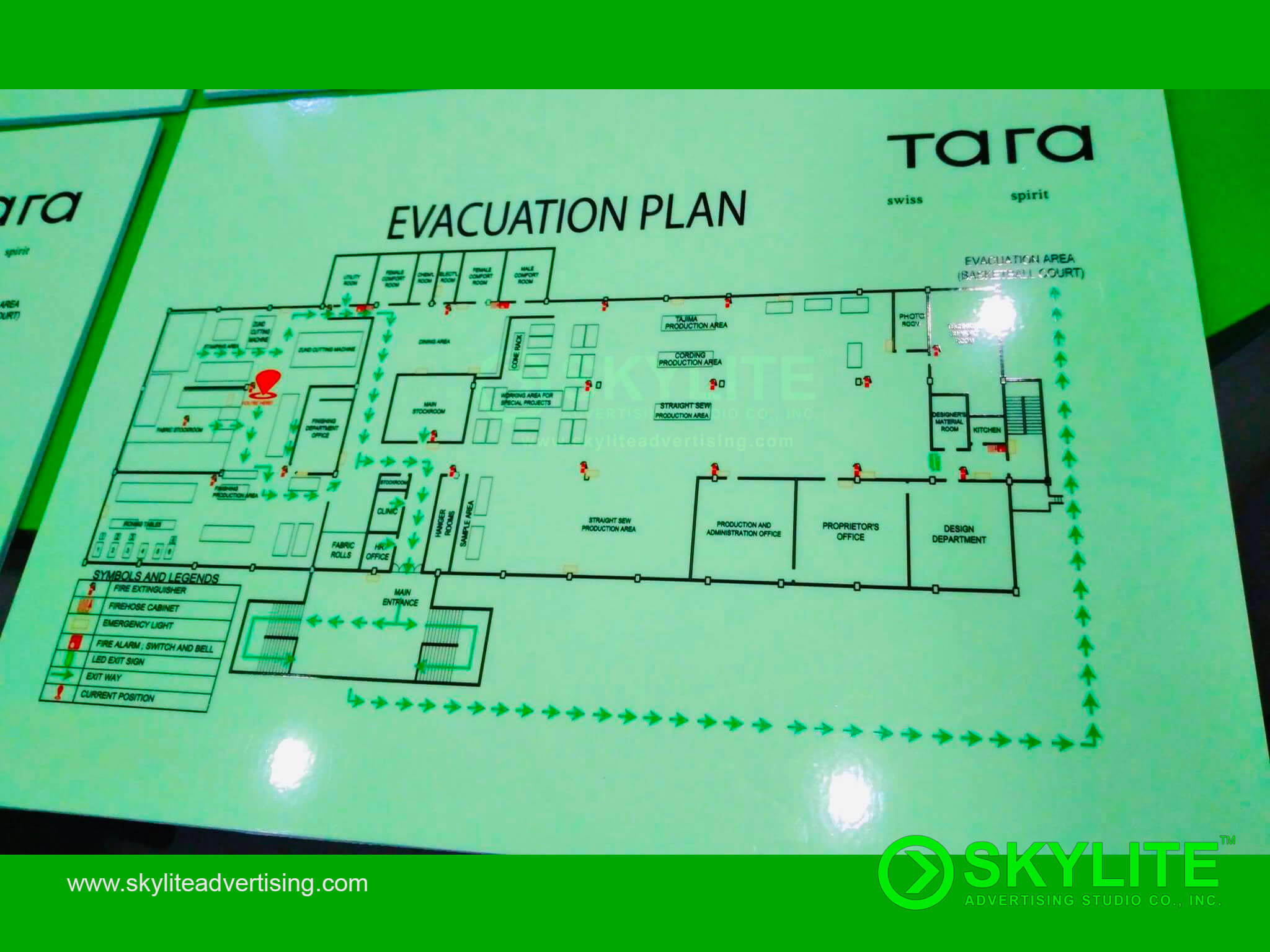 Luminous Sticker Printing Philippines - Tara Evacuation Plan Sign Baguio City 3 signage image