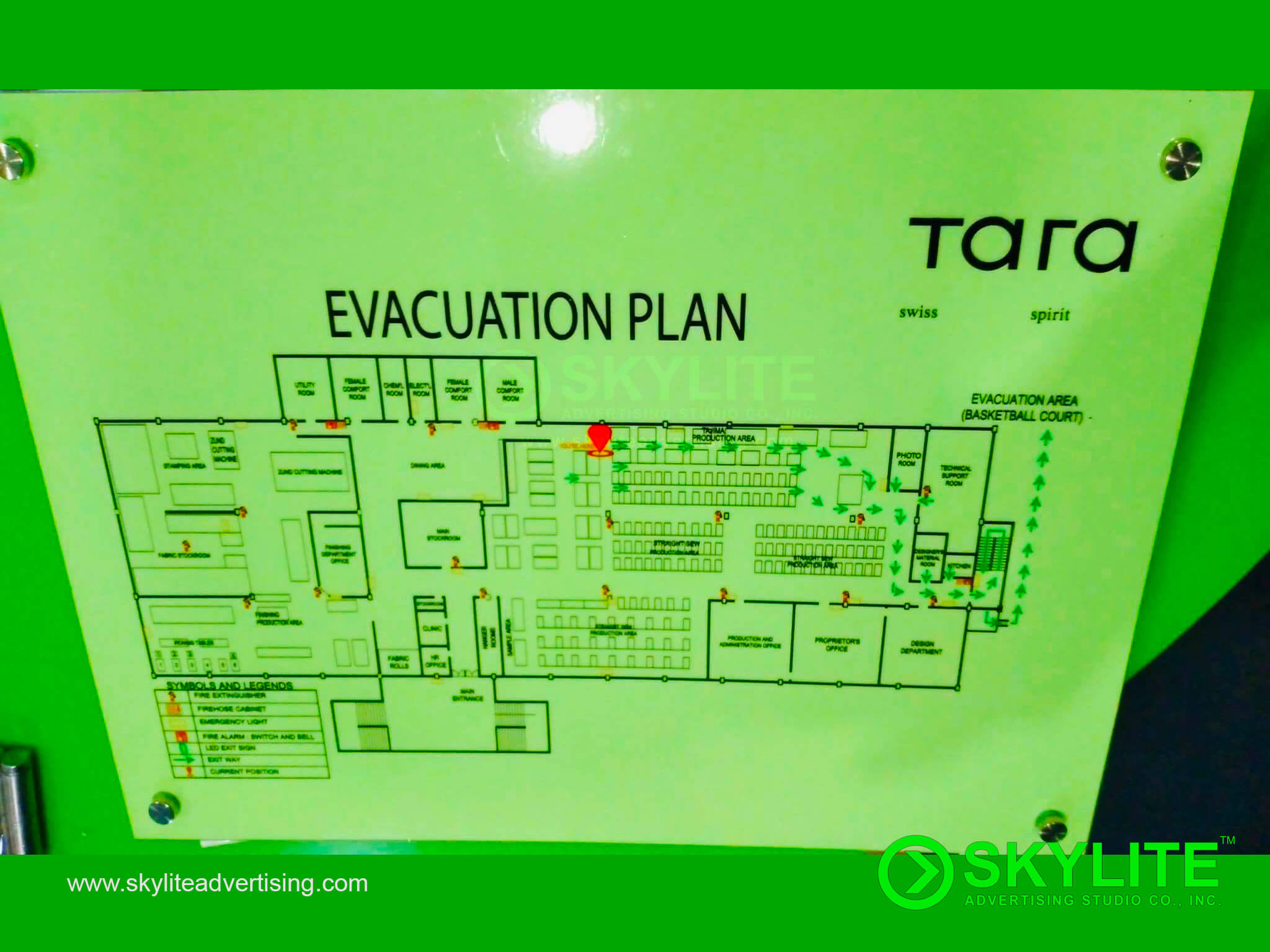 Luminous Sticker Printing Philippines - Tara Evacuation Plan Sign Baguio City 4 signage image
